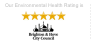 5 stars Brighton & Hove Council rating